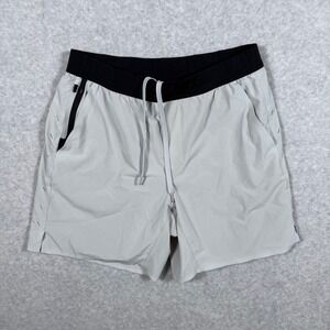 Ten Thousand The Interval Short Gray Black Lined Mens Large TTSH002V3 Gym Train